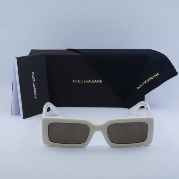 Dolce & Gabbana DG4416 342973 Rectangle Sunglasses - Full Beige/Brown - Picture 4 of 8